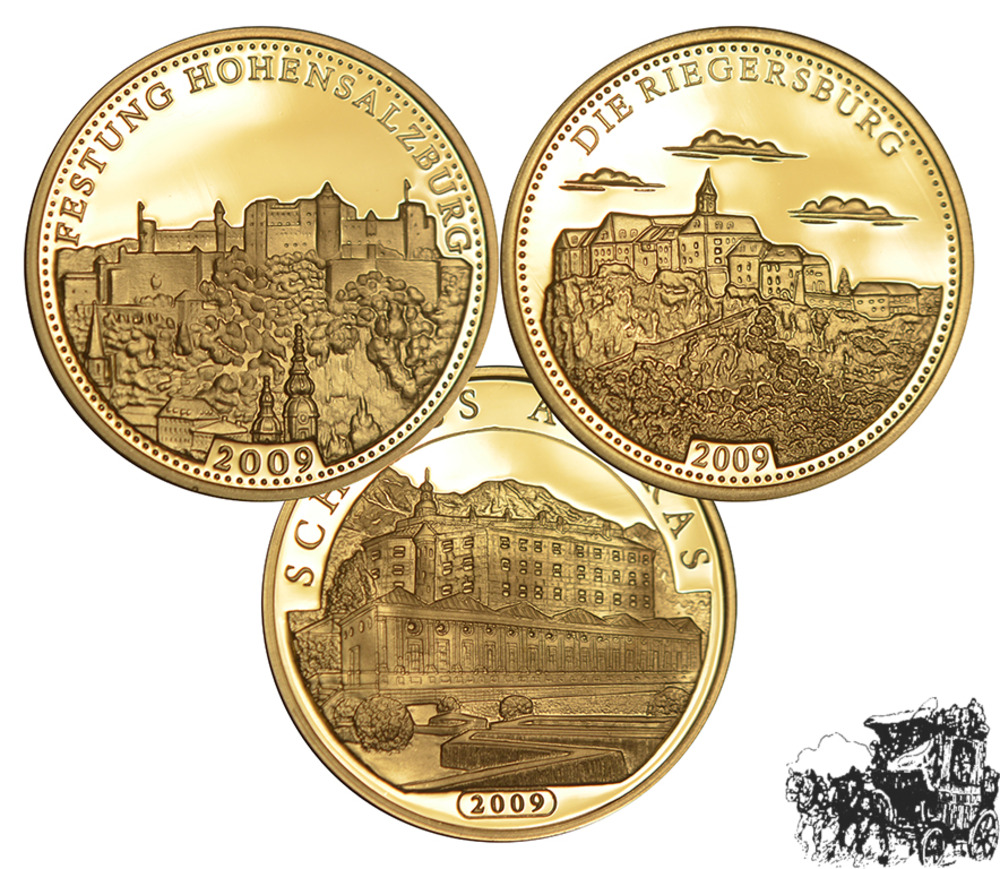 AG-Medaillen 2009 Österreich- Burgen und Schlösser - vergoldet