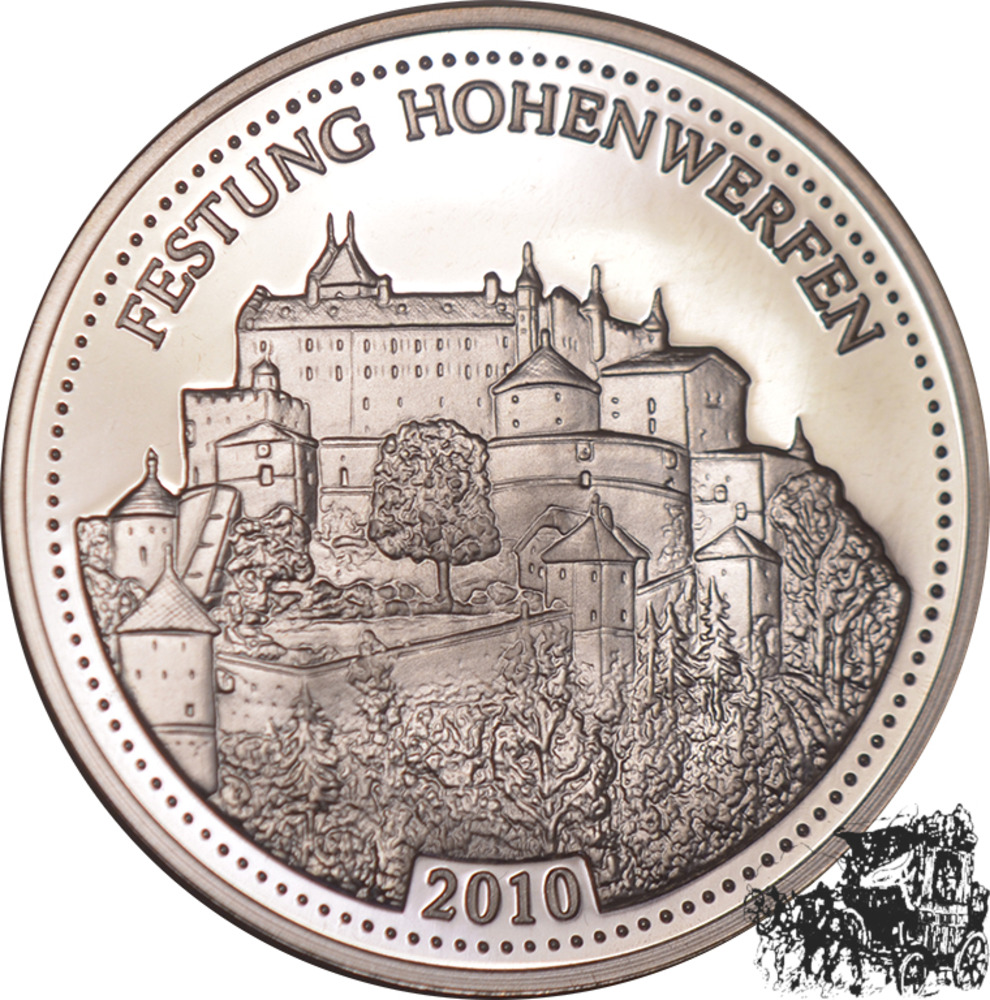Österreich - Salzburg Ag-Medaille Serie “800 Jahre Salzburg“ - Festung Hohenwerfen PP.