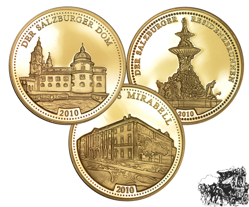AG-Medaillen 2010 Österreich- 800 Jahre Salzburg - vergoldet