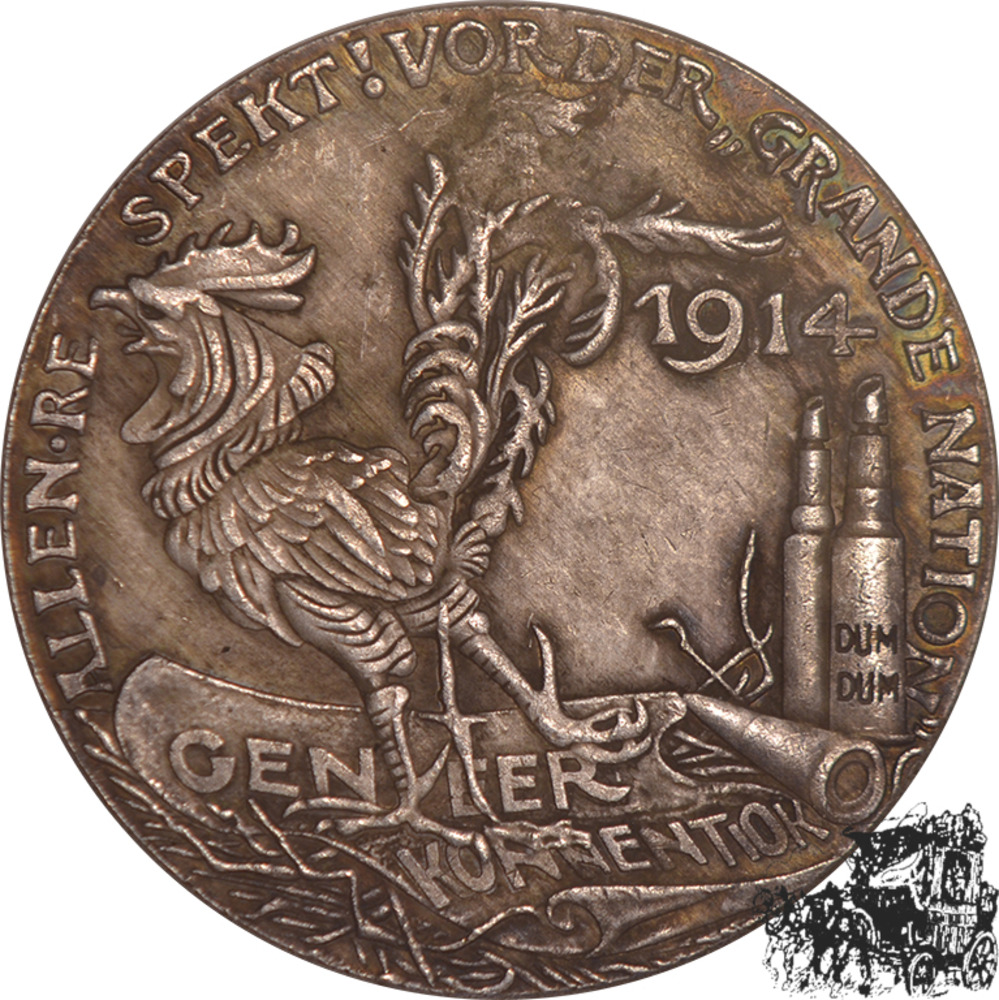 AR-Medaille 1914 - Genfer Konvention - Wegen der Verwendung von Dum Dum Geschossen von Frankreich