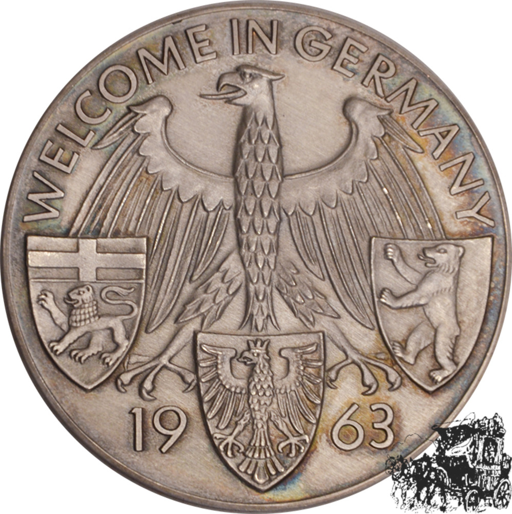 AG-Medaille 1963 - John Kennedy, Welcome in Germany