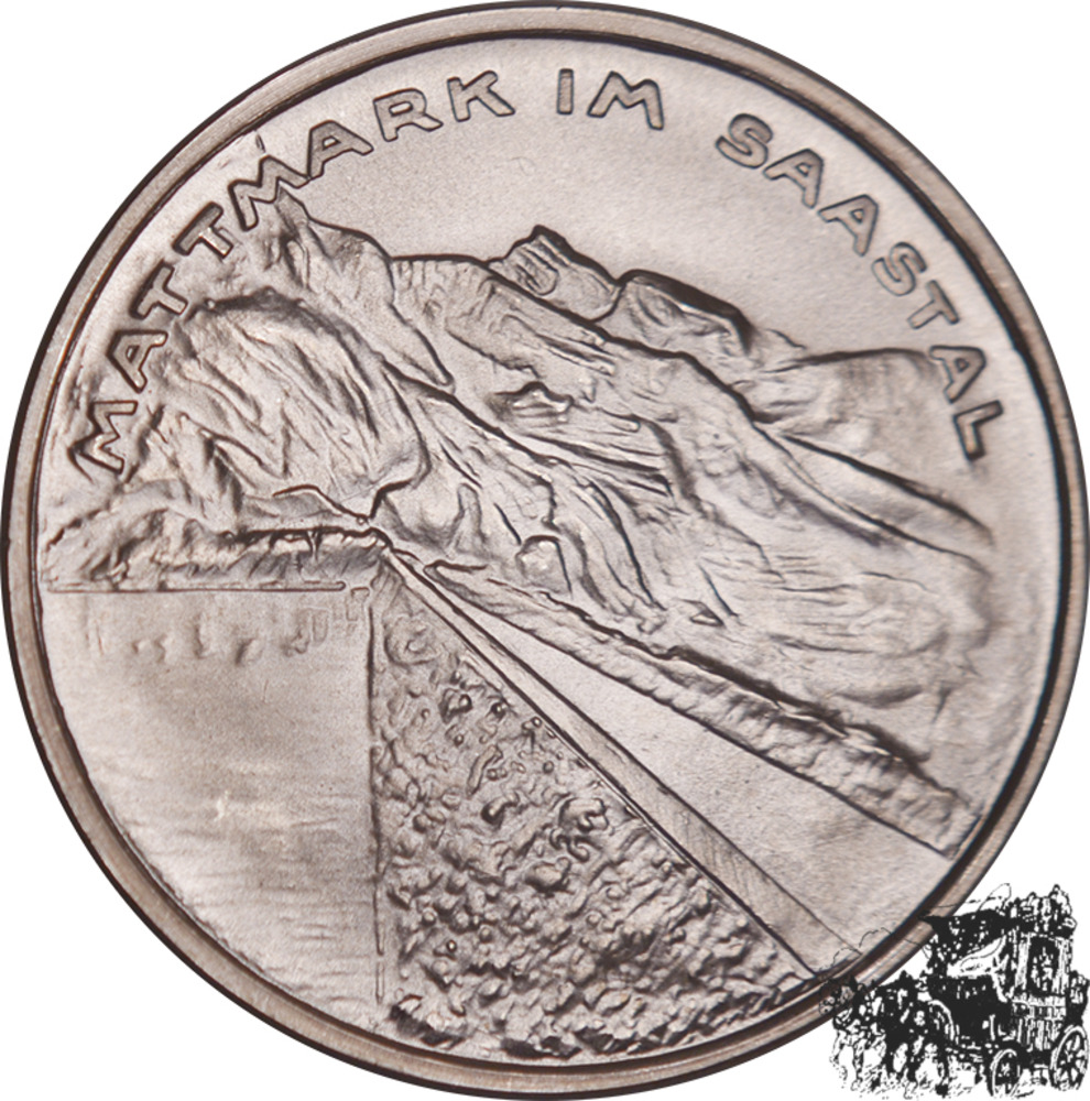 Ag-Medaille 1969 - Mattmark im Saastal, Schweiz - höchstgelegner Staudamm Europas, Einweihung 25. Juni 1969