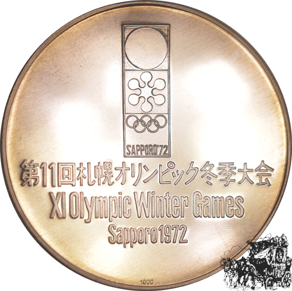 AR-Medaille 1972 - Olympiade Sapporo 1972, Japan, PP. 