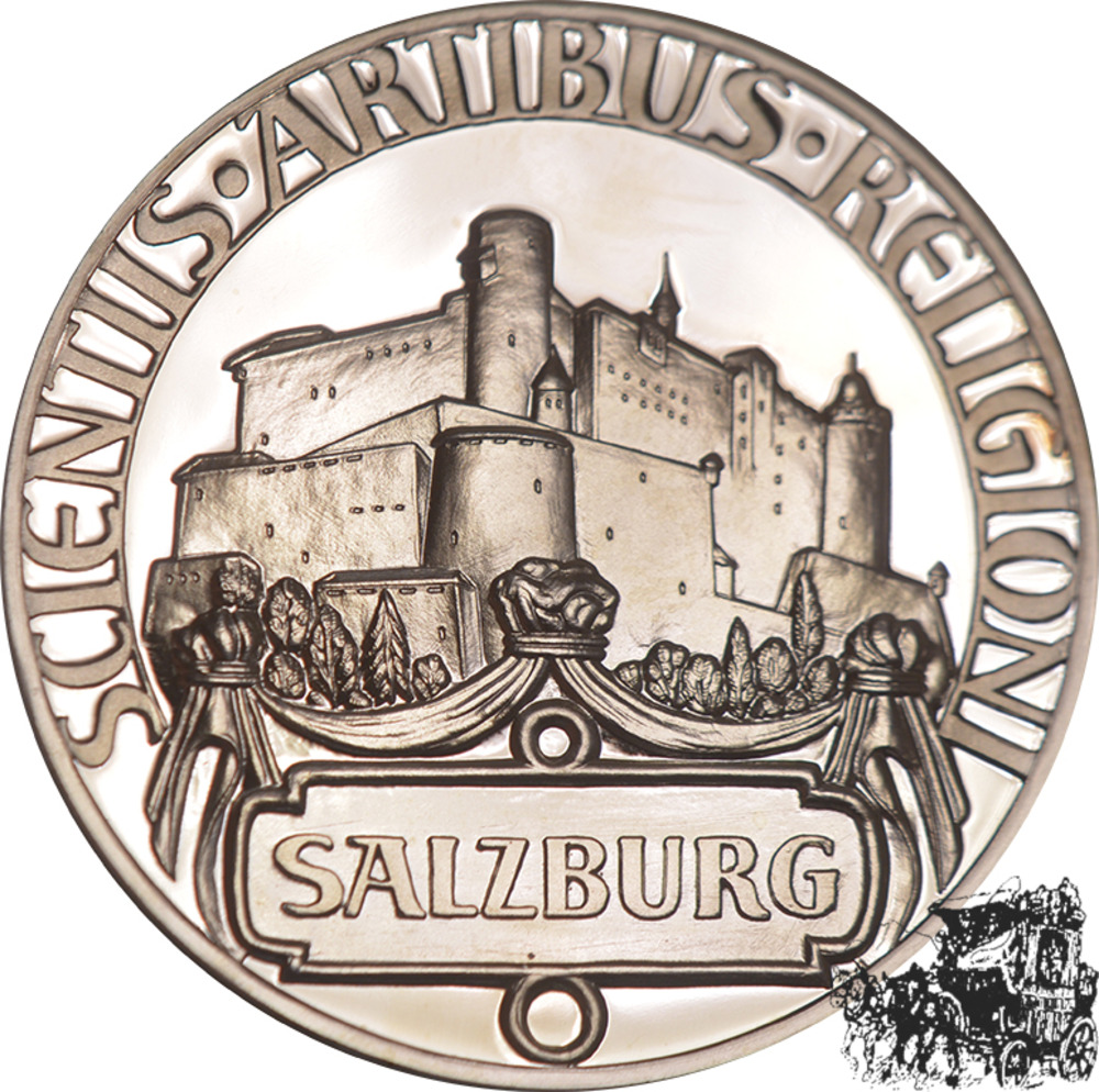 AG-Medaille  1977 - Salzburg, Festung Hohensalzburg, PP. - im Etui im Salzburger Wappen