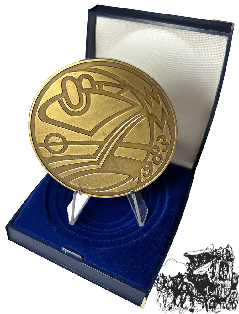 AE-Medaille 1983 - Eishockey - Welt- u. Europameisterschaft, im Original-Etui