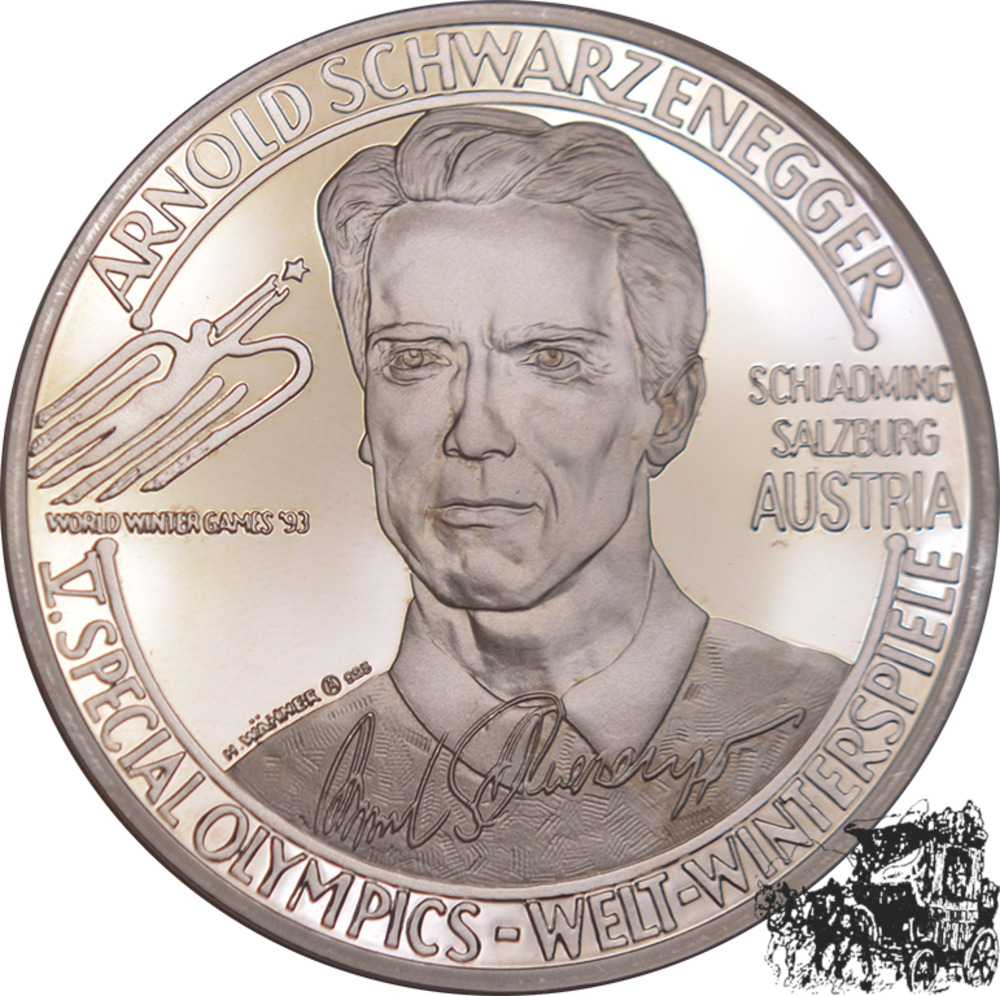 Ag-Medaille 1993 - V. Spezial Olympics Schladming, Arnold Schwarzenegger