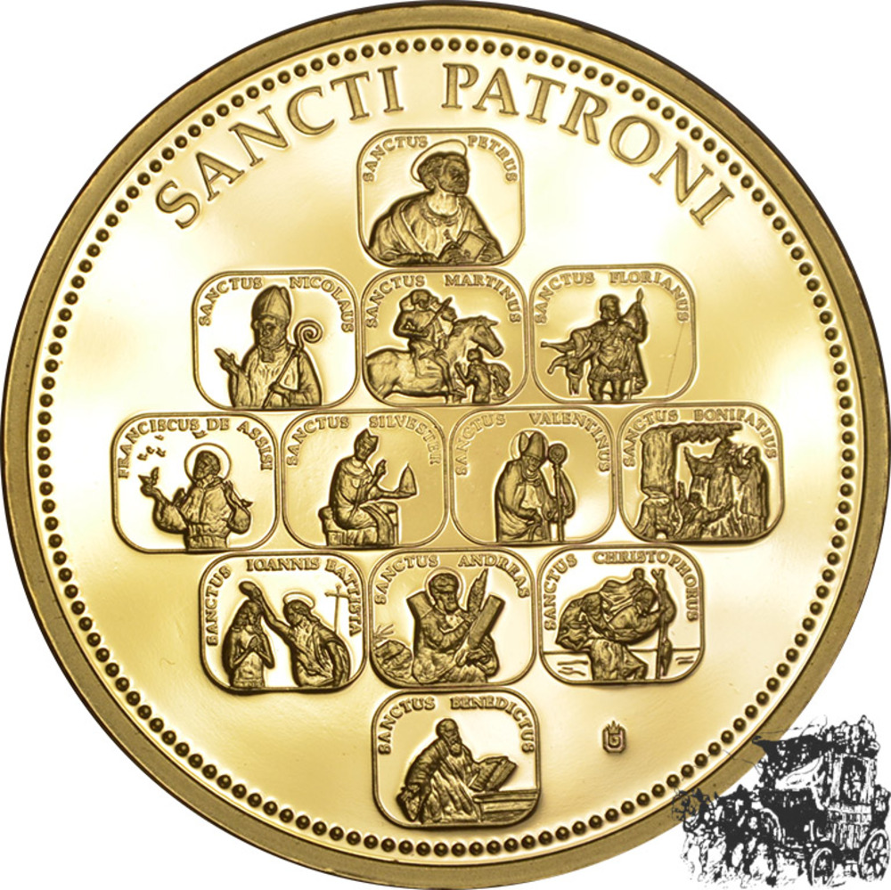 Die 12 heiligen Schutzpatrone - Heiliger Nikolaus, Medaille, PP. mit Silberhologramm