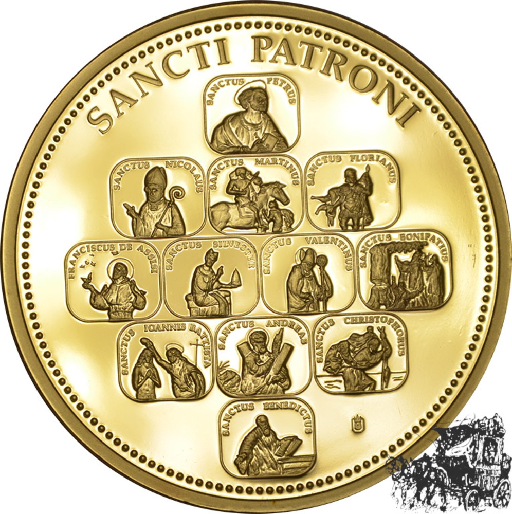 Die 12 heiligen Schutzpatrone - Johannes der Täufer, Medaille, PP. mit Silberhologramm