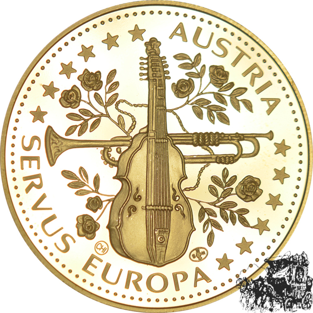 AE-Medaille - ECU Anton Bruckner 1824 -1896, Servus Europa