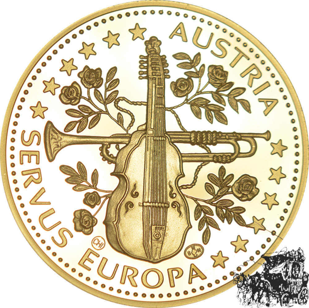 AE-Medaille - ECU Franz Grillparzer 1791 - 1872, Servus Europa