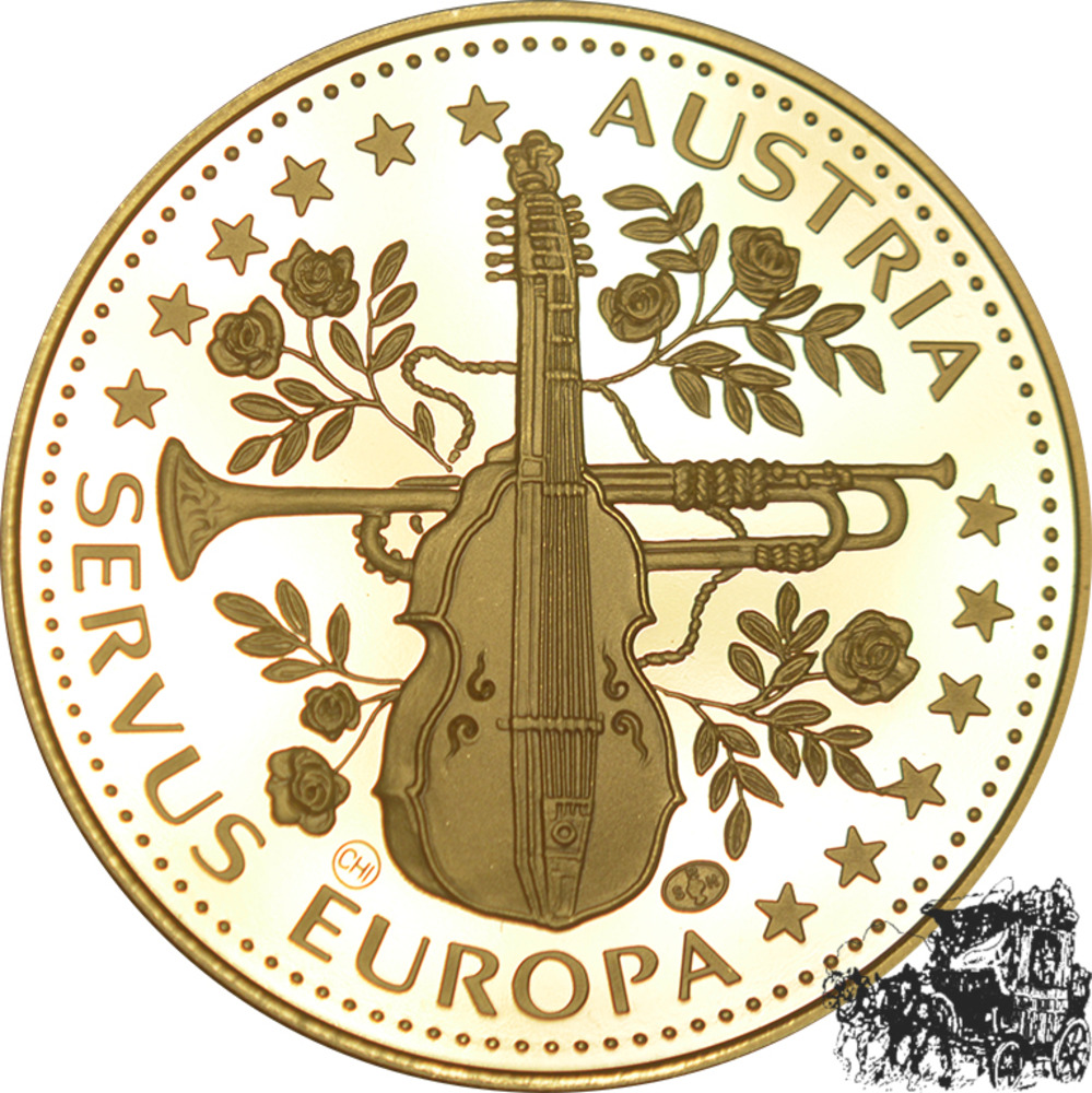 AE-Medaille - ECU Johann Nestroy 1801-1862, Servus Europa
