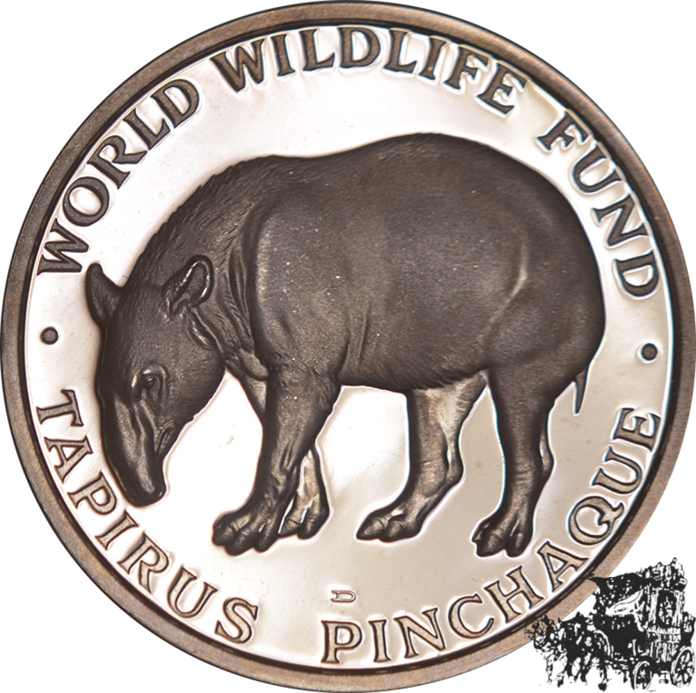 AG-Medaille, Bergtapir - WWF - World Wildlife Fund, Anlagesilber