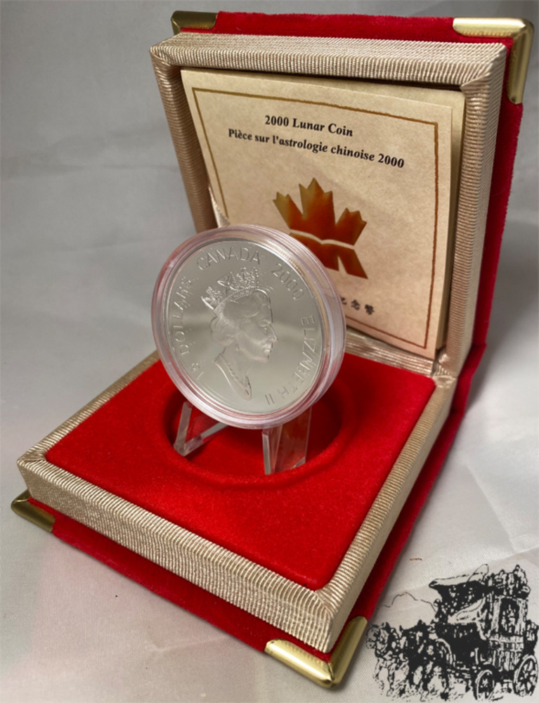 15 Dollar 2000 - Jahr des Drachen - Lunarserie im Etui mit Zertifikat 15 Dollar 2000 - Jahr des Drachen - Lunarserie im Etui mit Zertifikat