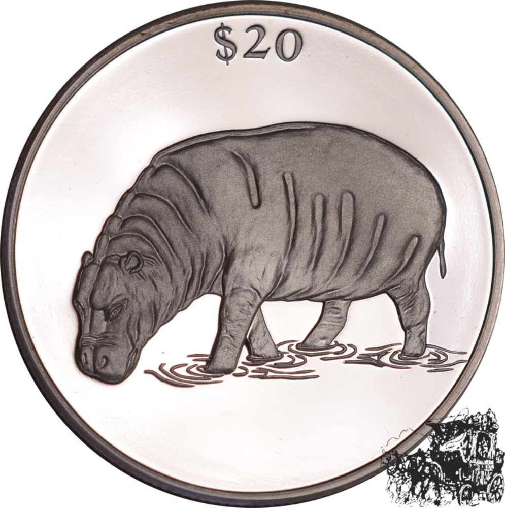 20 Dollar 2000 - Flusspferd 20 Dollar 2000 - Flusspferd