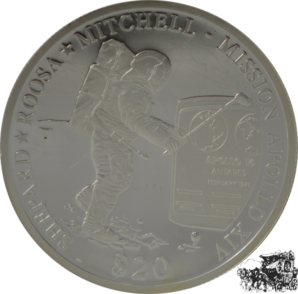 20 Dollar 2000 - Mission Apollo XIV. 20 Dollar 2000 - Mission Apollo XIV.
