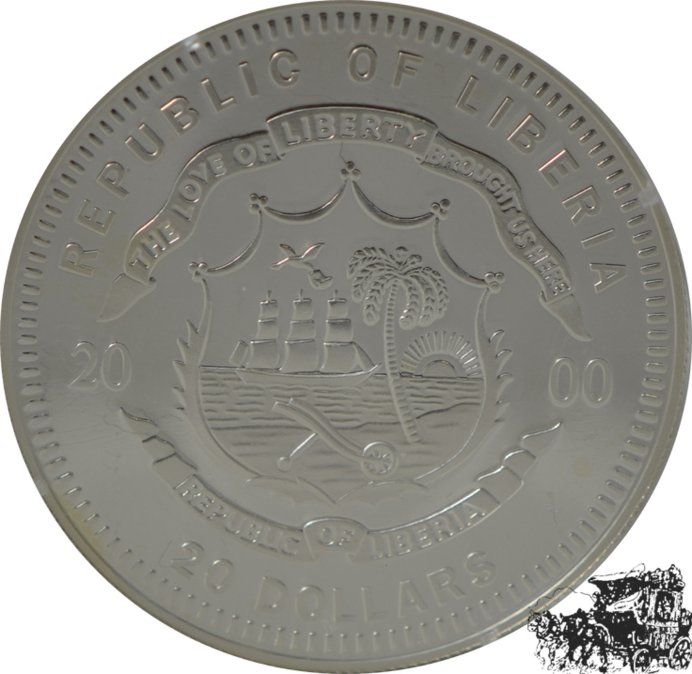 20 Dollar 2000 - Mission Apollo XIV. 20 Dollar 2000 - Mission Apollo XIV.