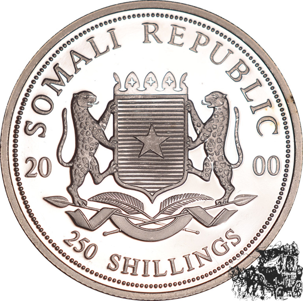 250 Shilling 2000 - 2 Rhinozerose 250 Shilling 2000 - 2 Rhinozerose