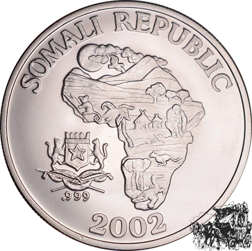 10 Dollar 2002 - African Monkey - Goldapplikation