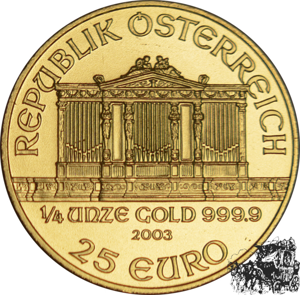 25 Euro 2003 - Philharmoniker, 1/4 Unce 25 Euro 2003 - Philharmoniker, 1/4 Unce