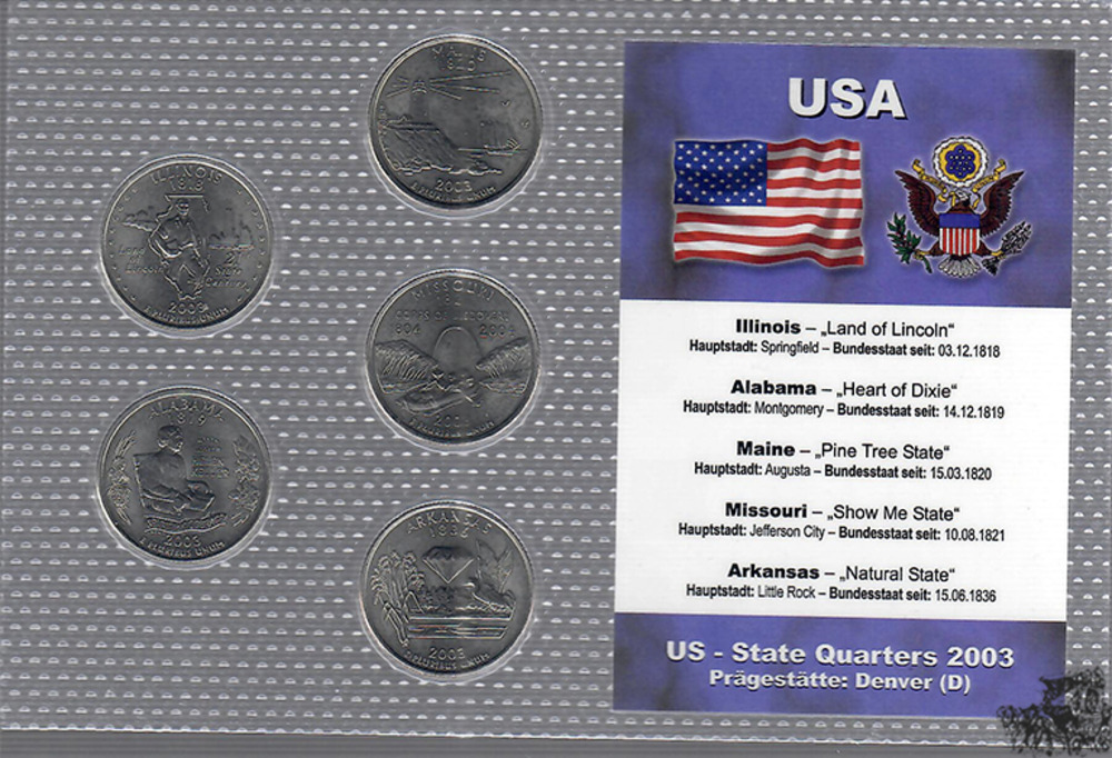 5 x 25 Cent 2003 D - USA 5 x 25 Cent 2003 D - USA