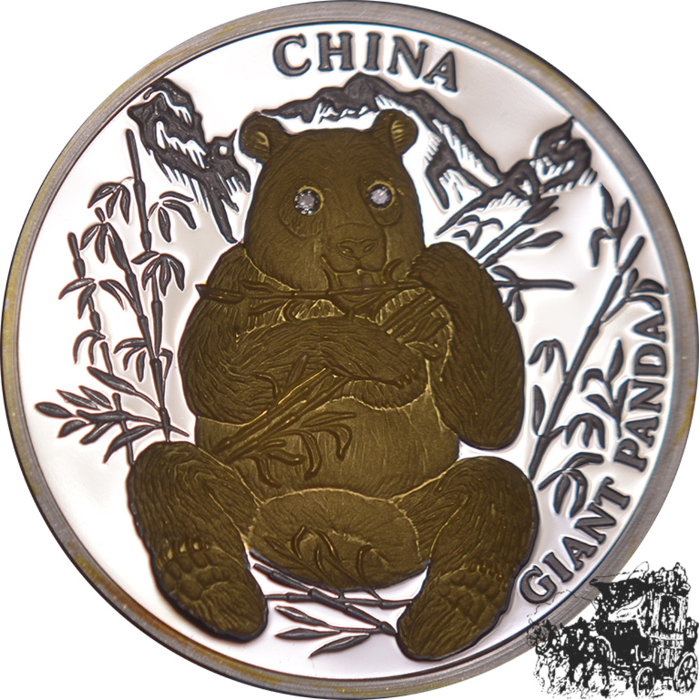 10 Dollar 2004 - China, Panda, Diamantaugen 10 Dollar 2004 - China, Panda, Diamantaugen