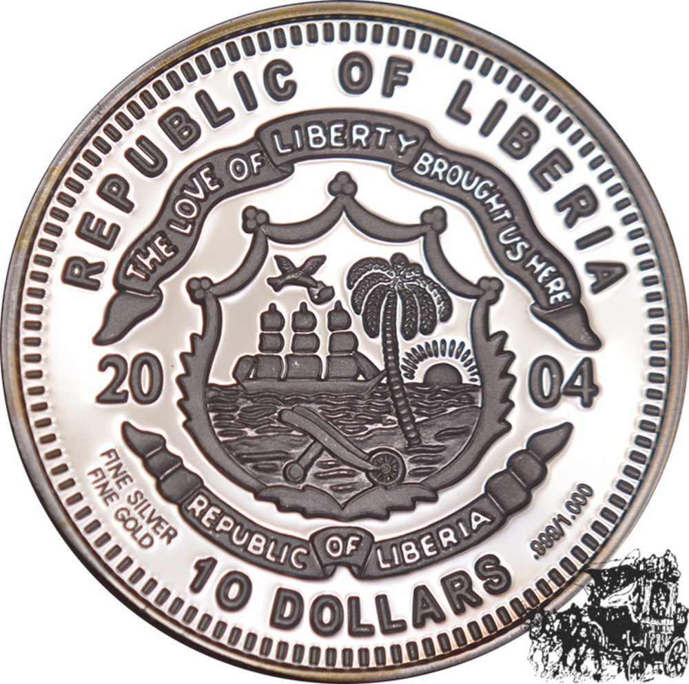 10 Dollar 2004 - China, Panda, Diamantaugen 10 Dollar 2004 - China, Panda, Diamantaugen