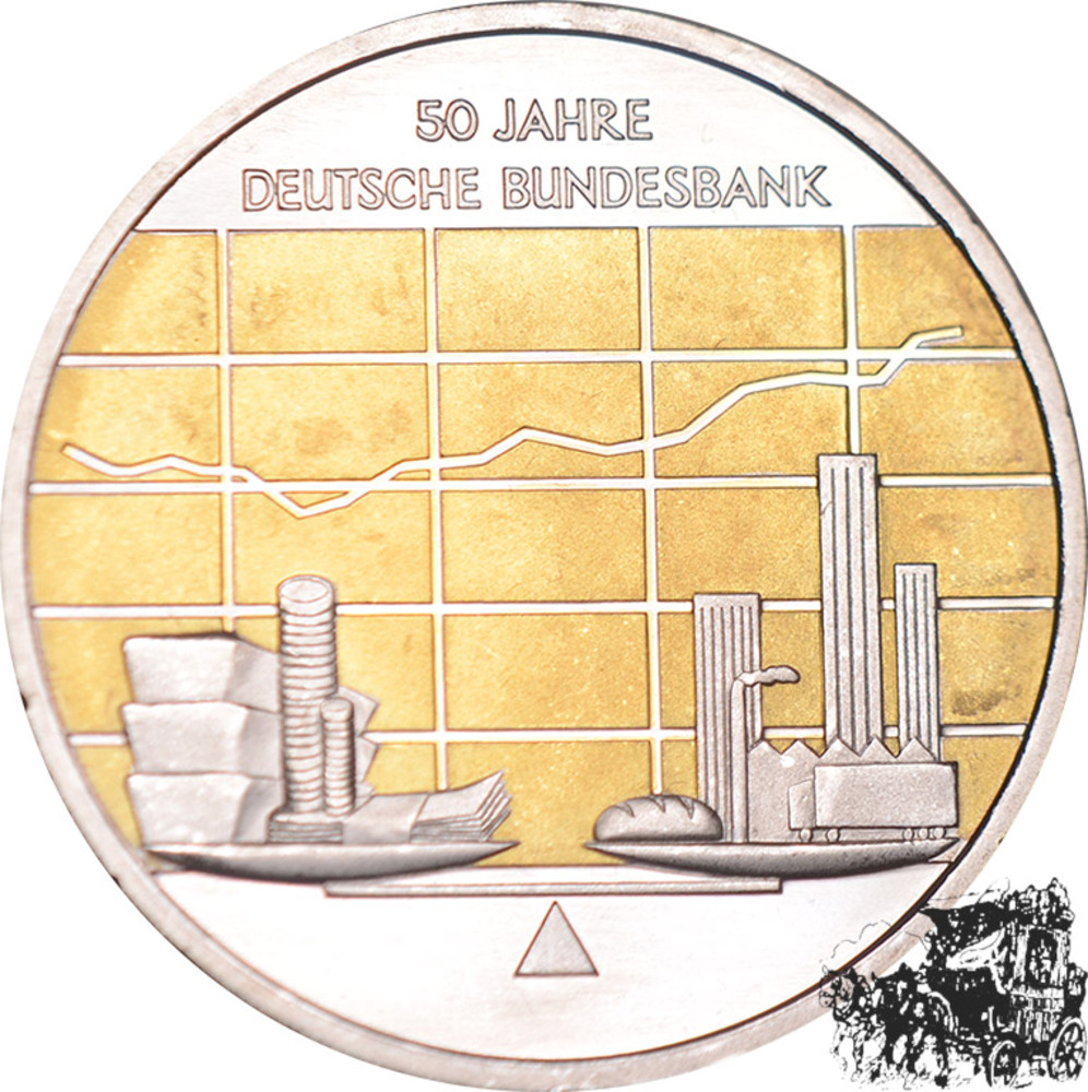 10 Euro 2007 J - Bundesbank, Goldapplikation