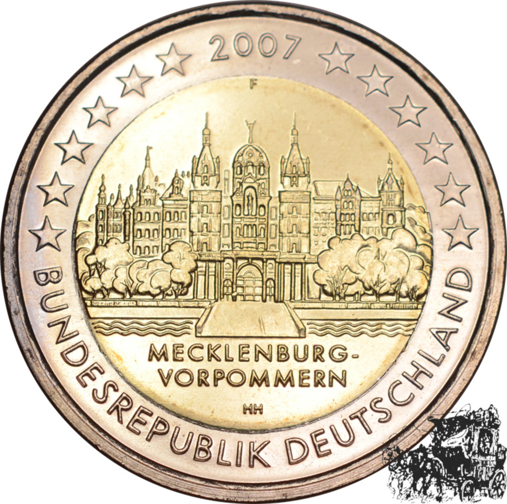 2 Euro 2007 F - Schweriner Schloss
