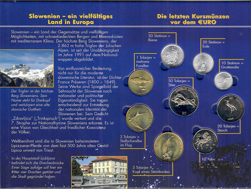 KMS 2007 - Slowenien, 3,88 € + 80,88 Stotinov zum EURO-Start