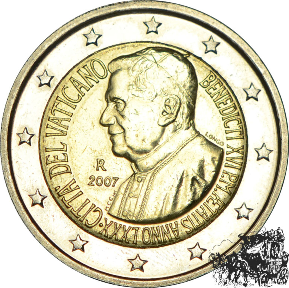 2 Euro 2007 - 80. Geb. Papst Benedikt XVI