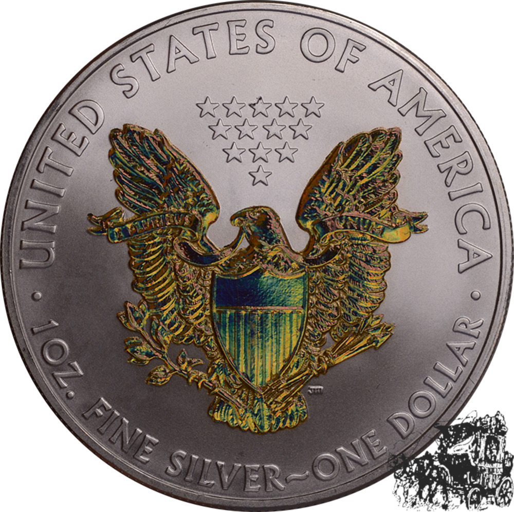 1 Dollar 2008 Eagle - Farbapplikation