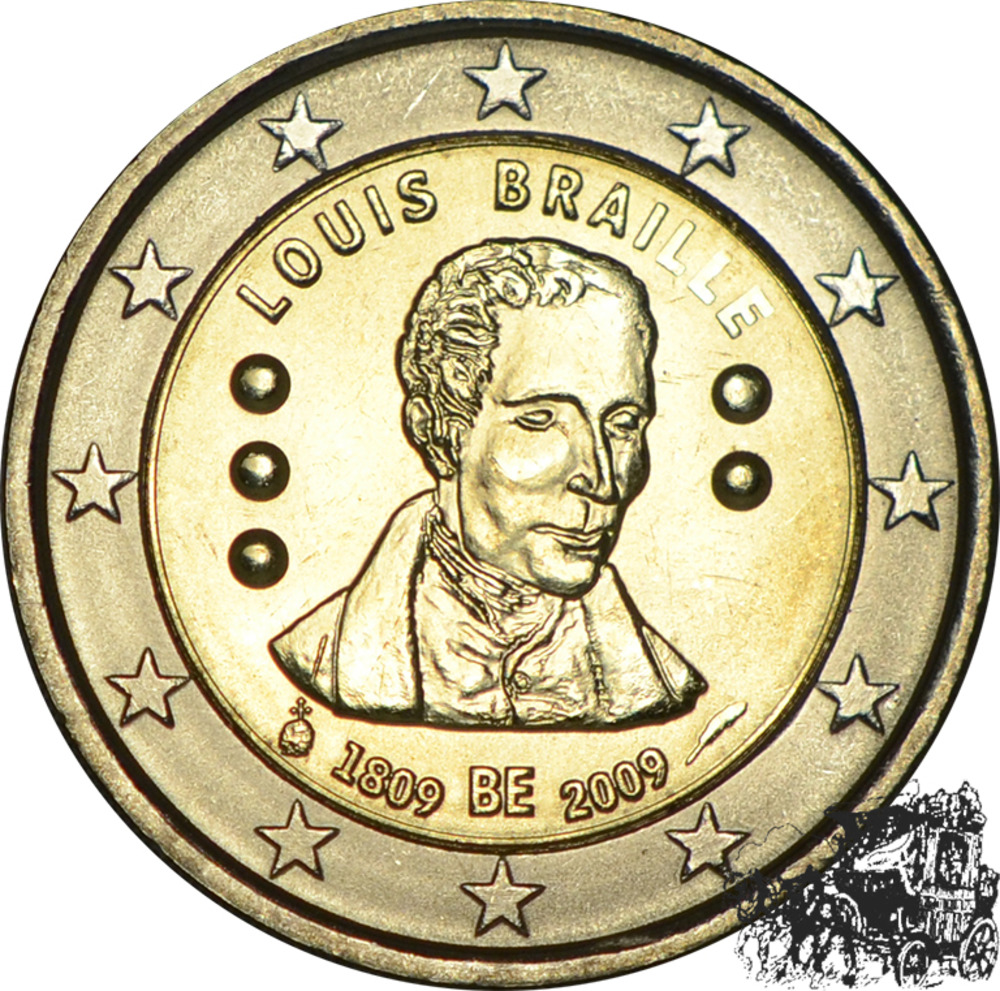 2 Euro 2009 - Louis Braille 