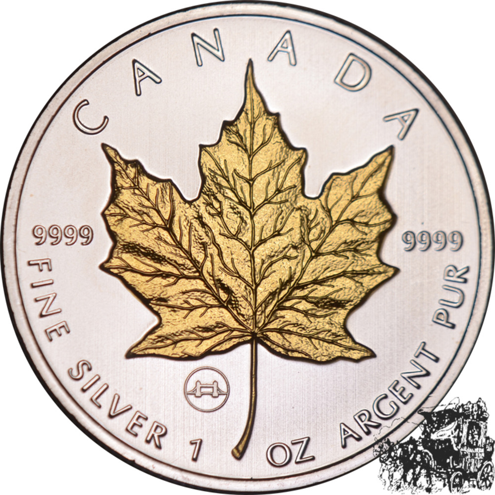 5 Dollar 2009 - Mapel Leaf - Goldapplikataion - Privy Mark Tower Bridge 5 Dollar 2009 - Mapel Leaf - Goldapplikataion - Privy Mark Tower Bridge
