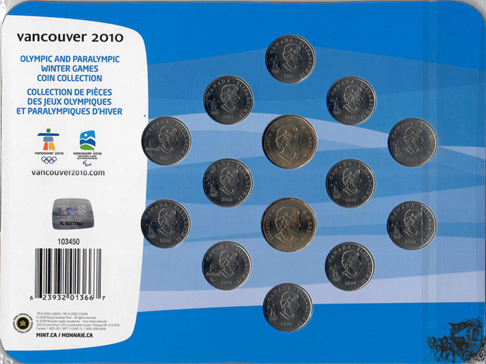 5 Dollar 2010 - Olympische Winterspiele und Paralympics - Vancouver, Geschenkblister