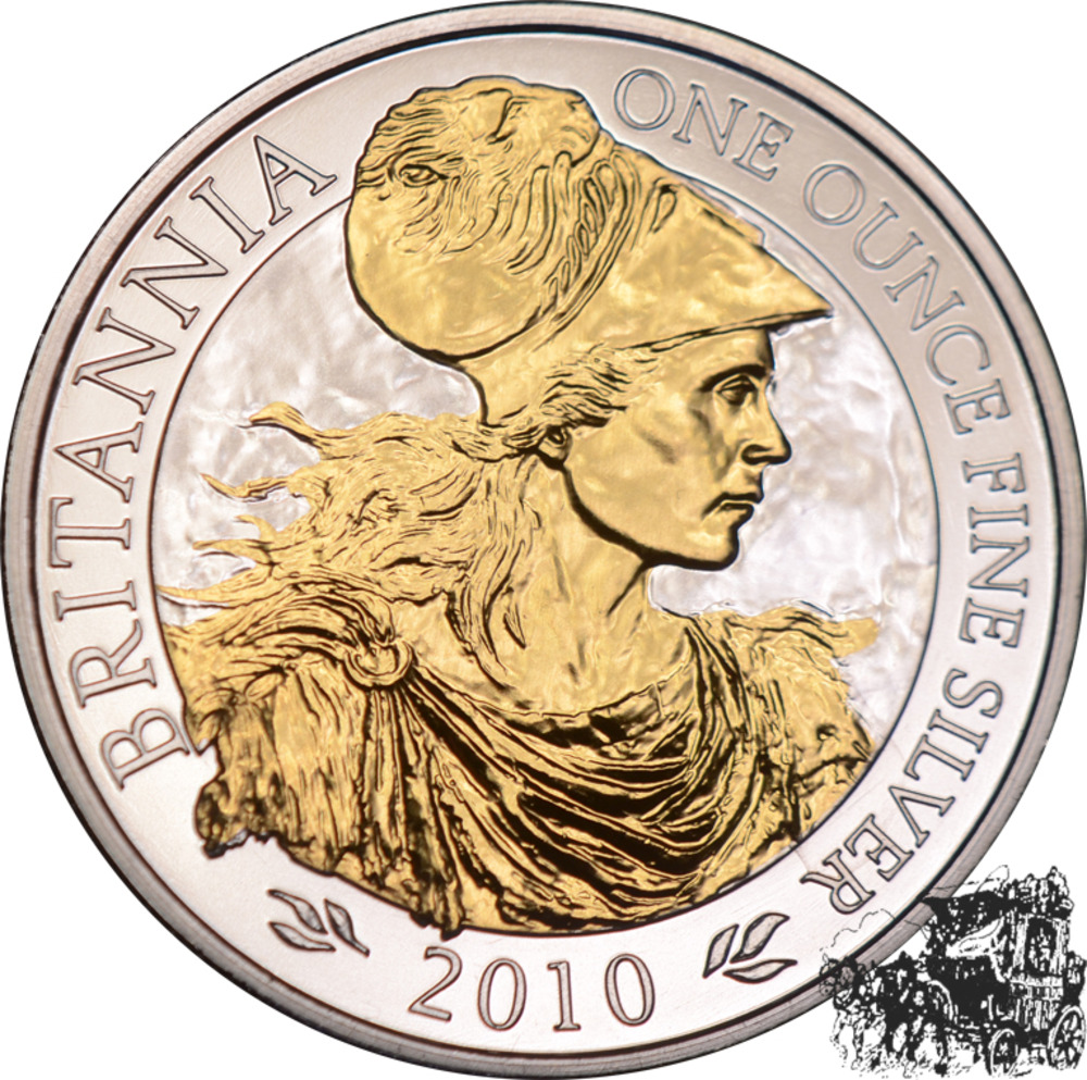 2 Pfund 2010 - Britannia - Goldapplikation 2 Pfund 2010 - Britannia - Goldapplikation