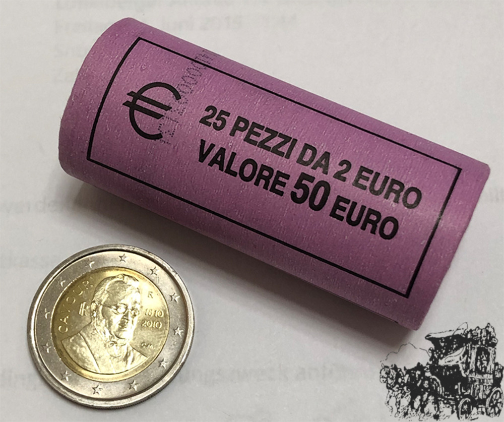 25 x 2 Euro 2010 - 200 Geburtstag v. Cavour - Rolle