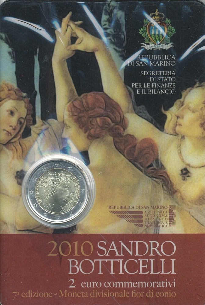2 Euro 2010 - 500. Todestag von Sandro Botticelli