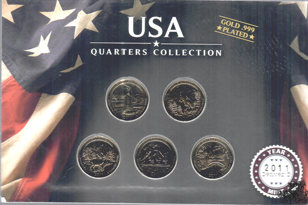 5 x 25 Cent 2011 D - USA