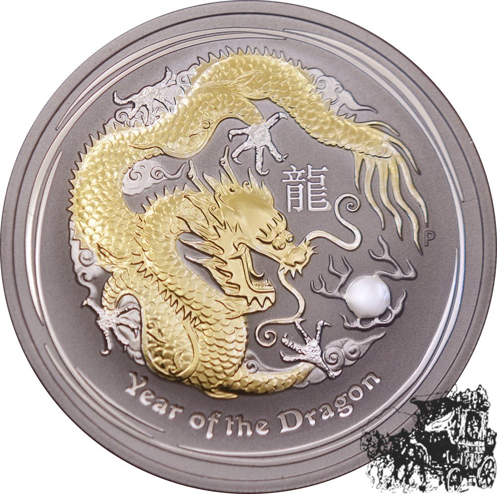 1 Dollar 2012 Drache / Lunar Serie, gold 1 Dollar 2012 Drache / Lunar Serie, gold