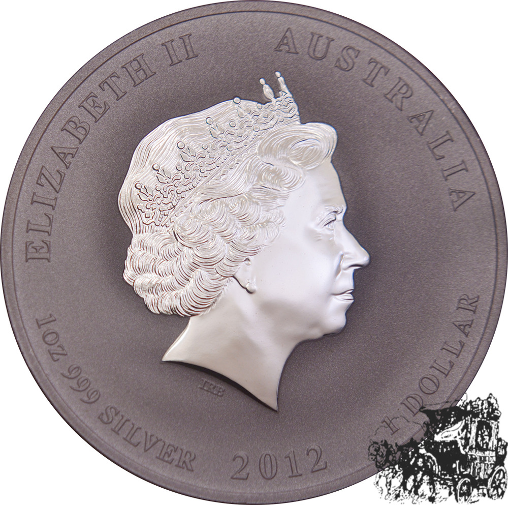 1 Dollar 2012 Drache / Lunar Serie, gold 1 Dollar 2012 Drache / Lunar Serie, gold