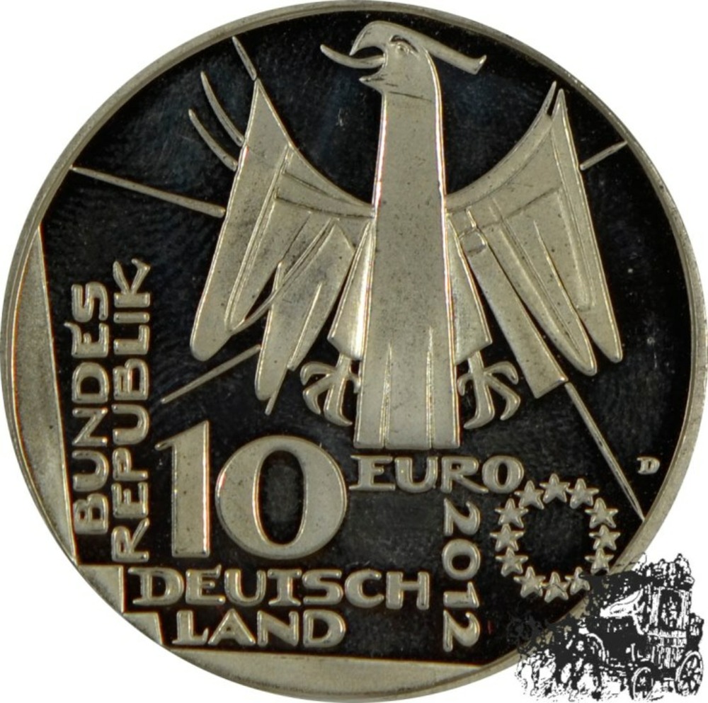 10 Euro 2012 D - 100 J. Deutsche Nationalbank 10 Euro 2012 D - 100 J. Deutsche Nationalbank