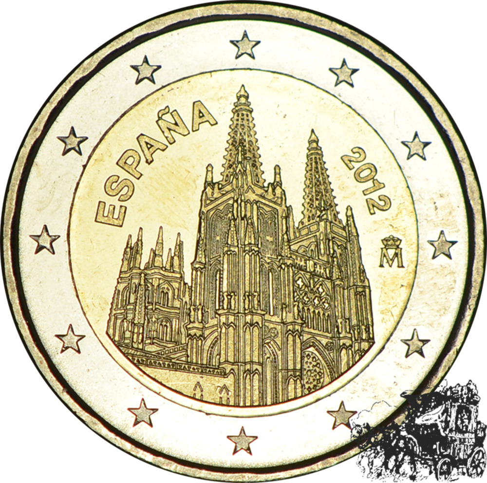 2 Euro 2012 - Gotische Kathedrale von Burgos