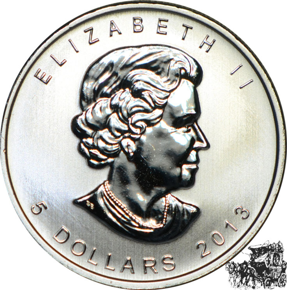 5 Dollar 2013 - 25 Jahre Maple Leaf 5 Dollar 2013 - 25 Jahre Maple Leaf
