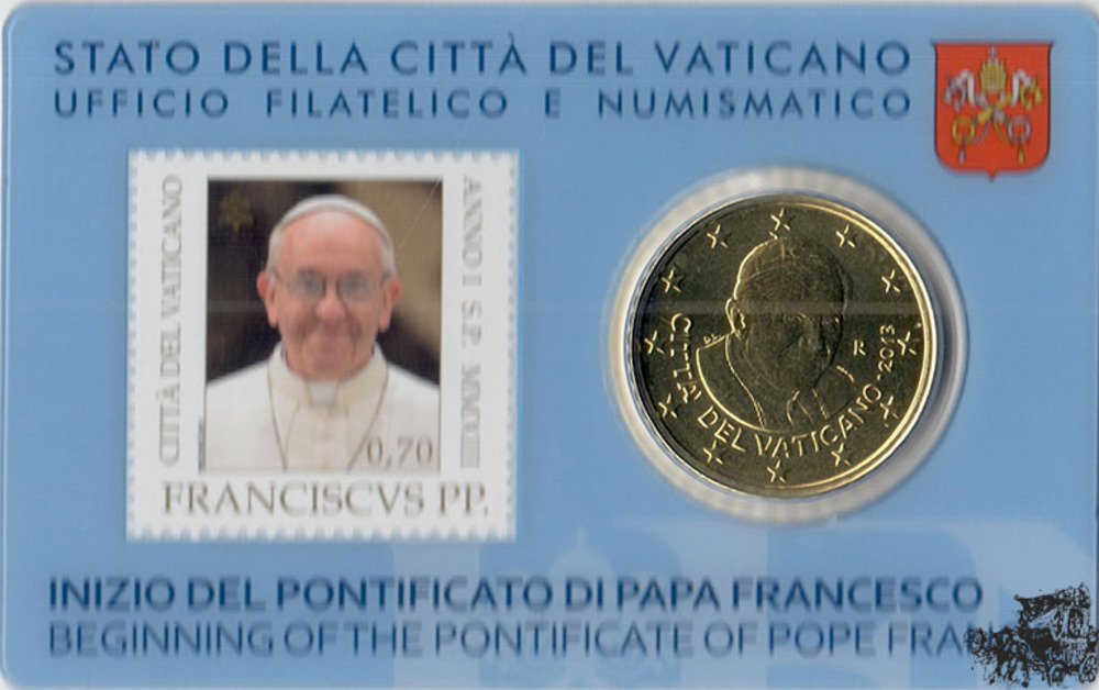 50 Cent 2013 - Vatikan, Stamp&Coincard Nr. 3