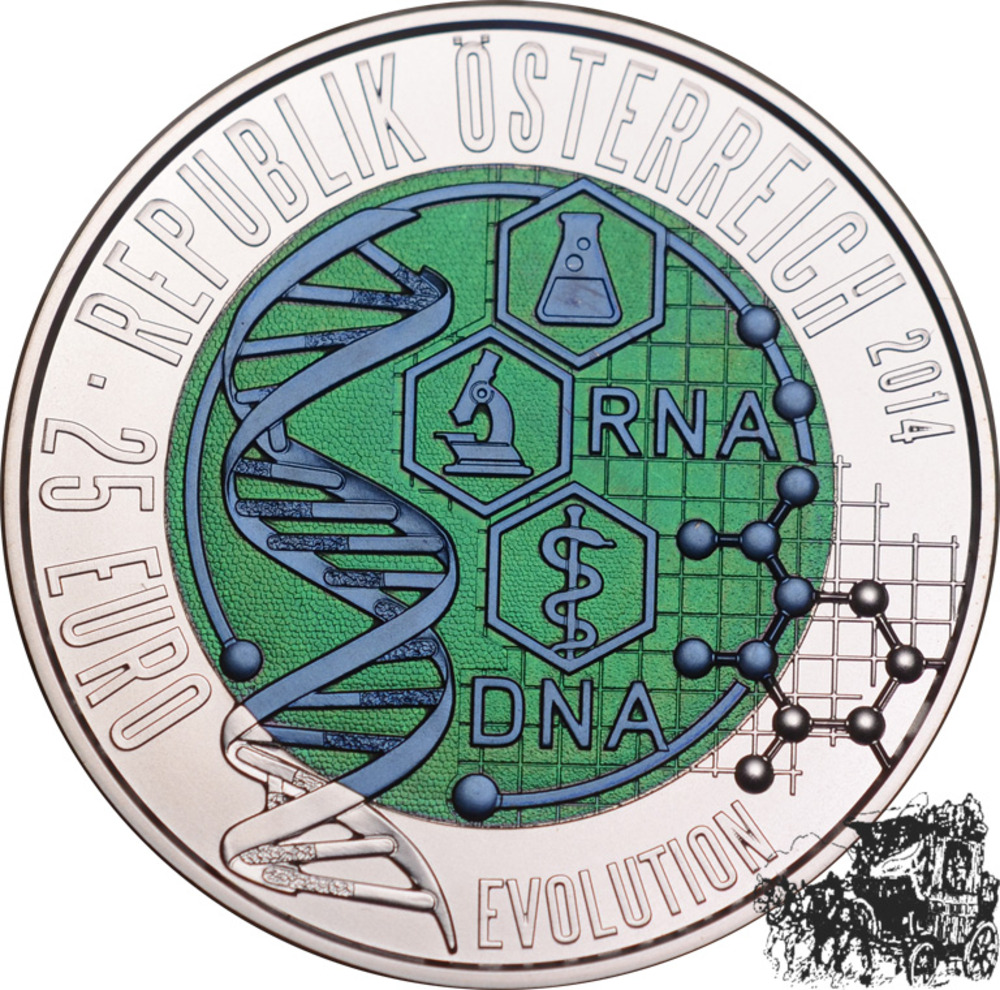 25 Euro 2014 - Evolution - in Kapsel 25 Euro 2014 - Evolution - in Kapsel