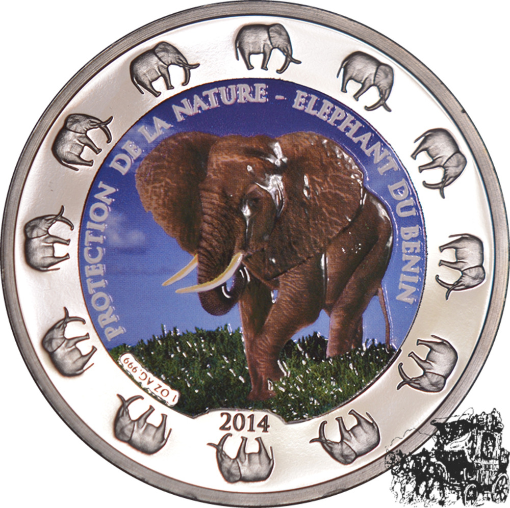 1000 France 2014 - Elefant, Farbapp.