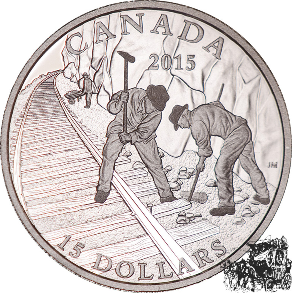 15 Dollar 2015 - Bau der Canadian Pacific Railway 15 Dollar 2015 - Bau der Canadian Pacific Railway