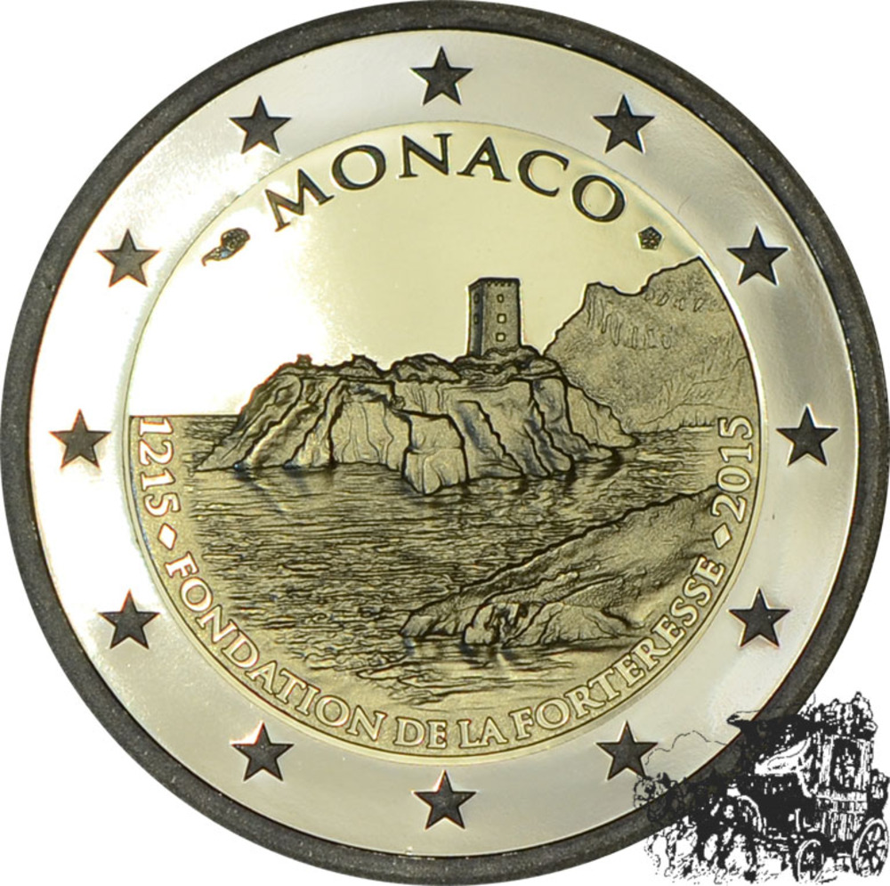 2 Euro 2015 - 800 J. Schloss Monaco - im Etui