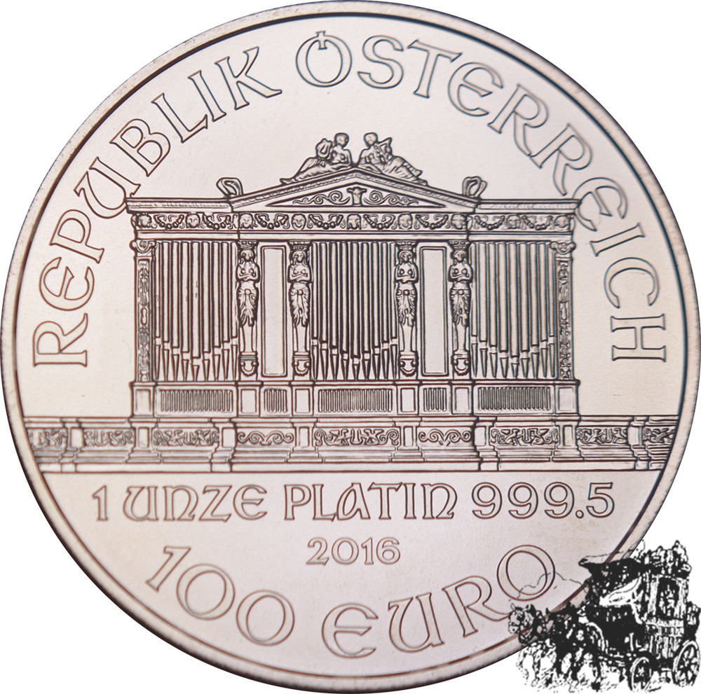 100 Euro 2016- Philharmoniker, 1/1 Unze 2016, Platin