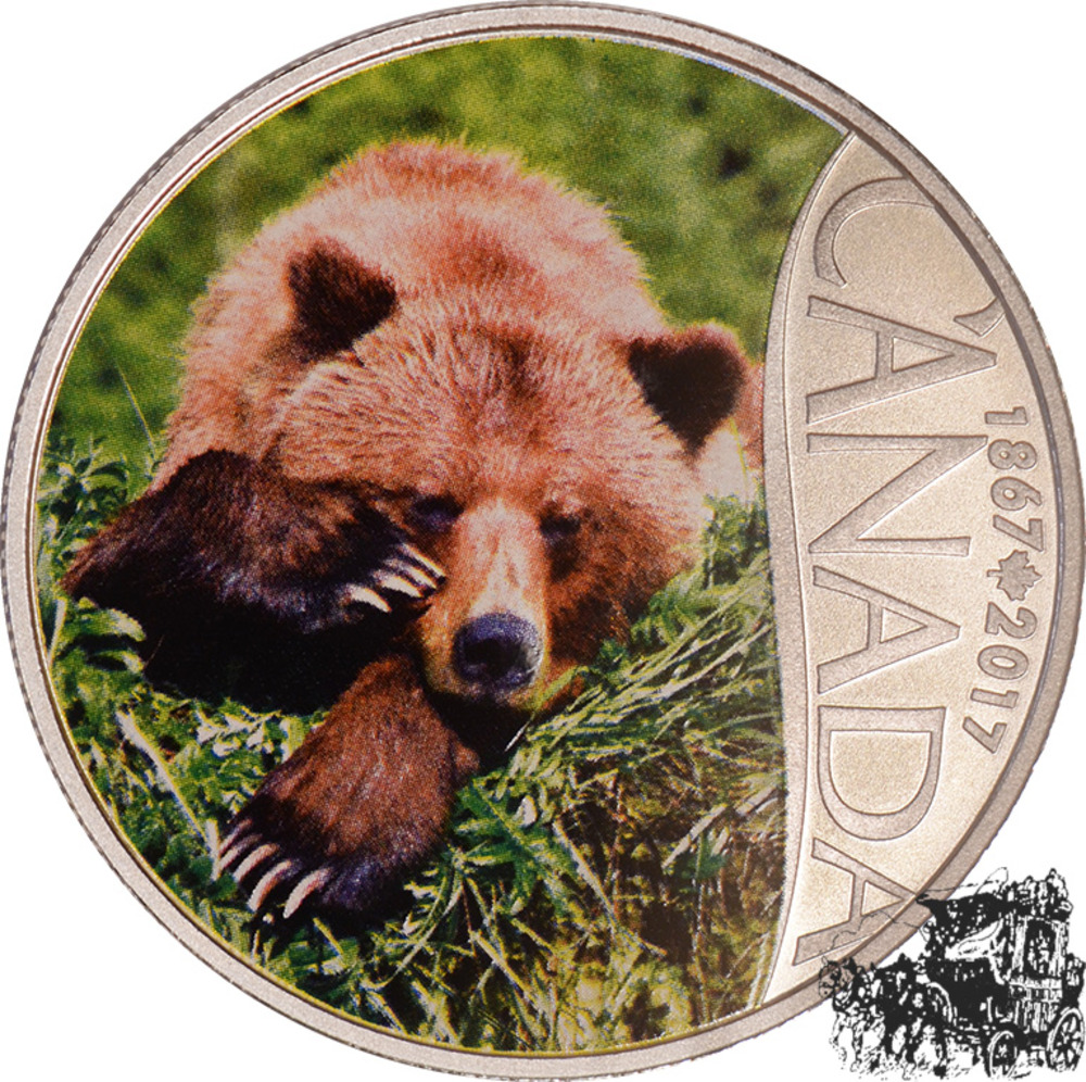 10 Dollar 2017 - British Colombia - Grizzlybär 10 Dollar 2017 - British Colombia - Grizzlybär